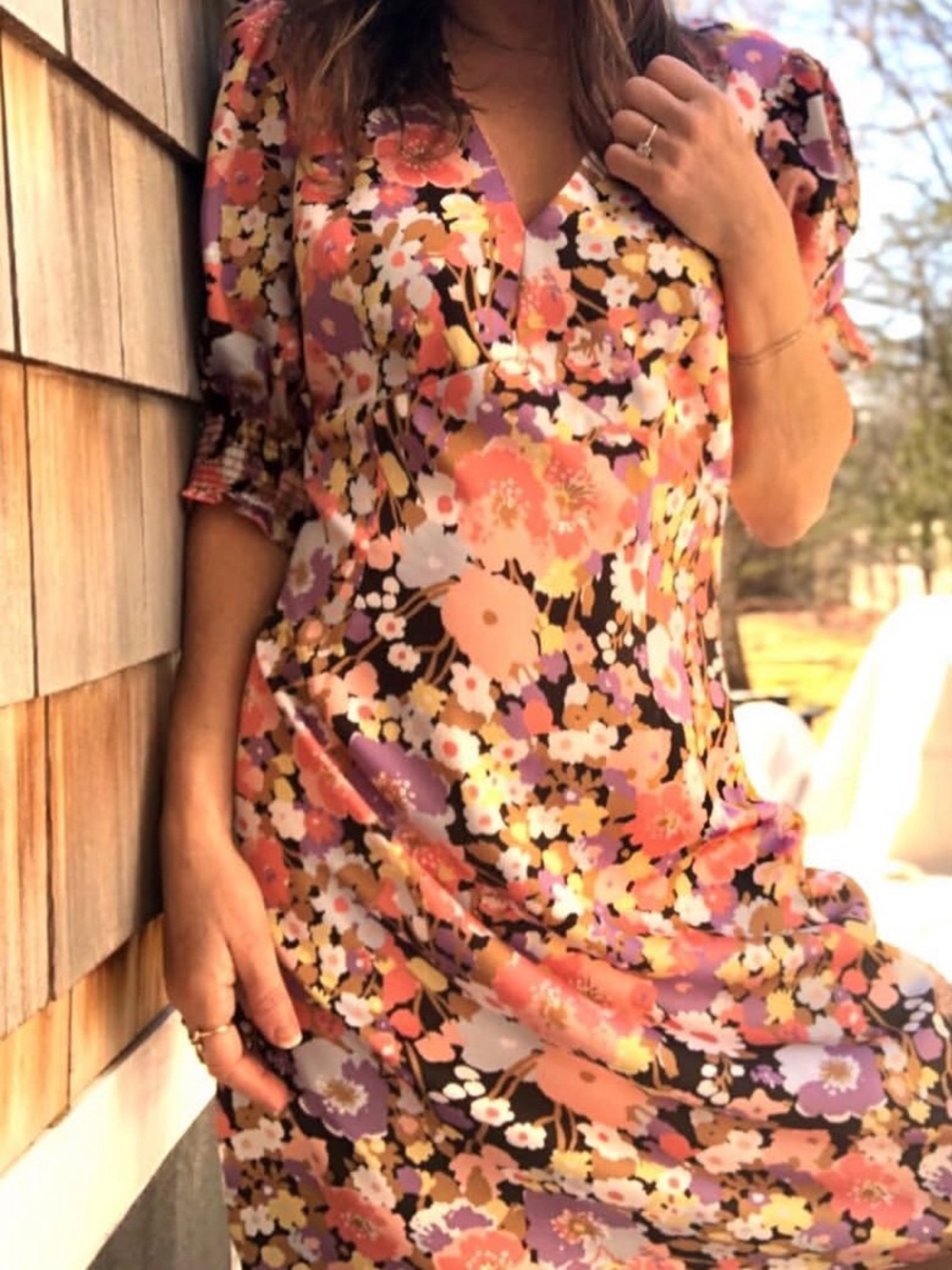 RAILS - ROMA GARDENIA Mini Floral Dress Size S Like New